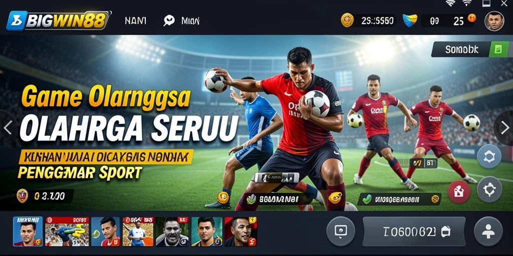 Tampilan gameplay seru dari BIGWIN88 saat bermain olahraga.