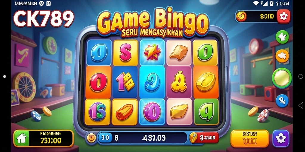 Screenshot gameplay CK789 menunjukkan keseruan bermain Bingo di perangkat mobile.
