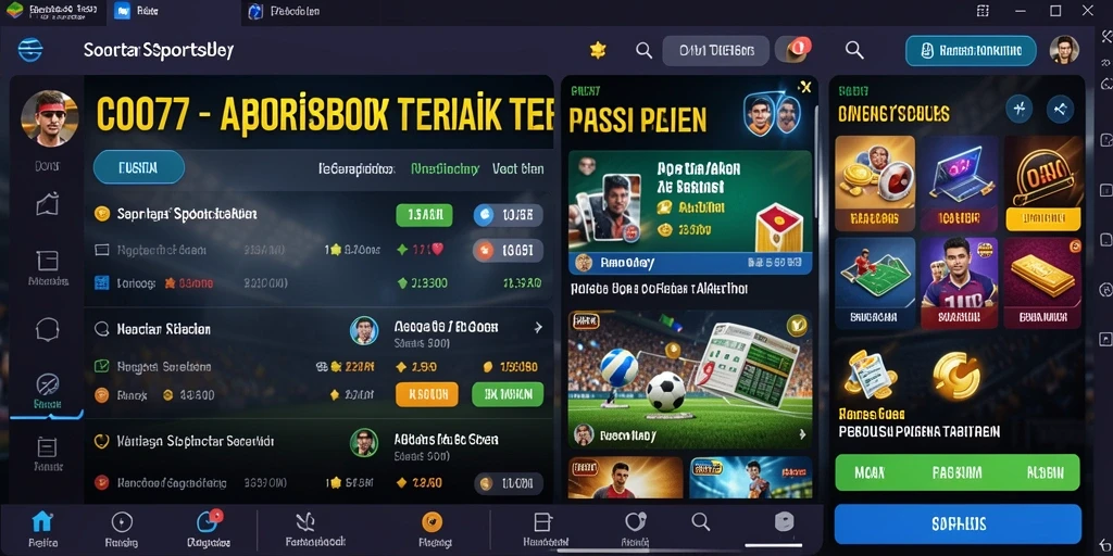 Tampilan gameplay Sportsbook yang dinamis dan interaktif di COO77.