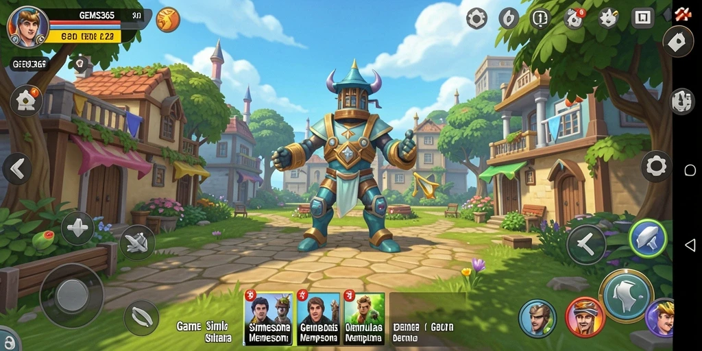 Tampilan menarik dari gameplay GEMS365 yang penuh warna.