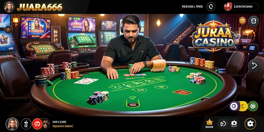 Tampilan menawan dari gameplay JUARA666 dalam Live Casino.