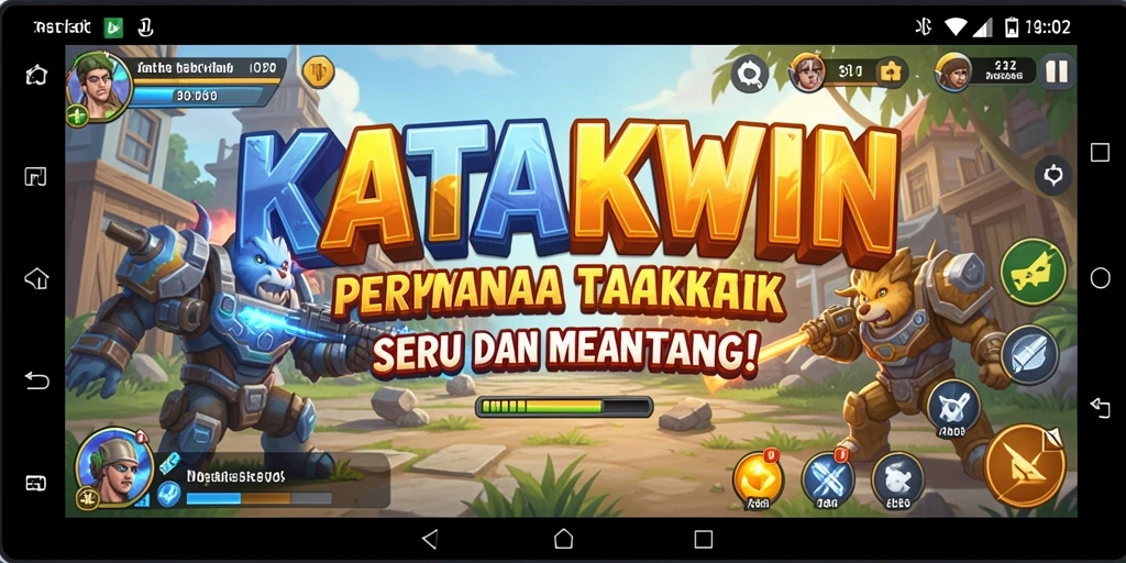 Gameplay seru KATAKWIN dengan aksi taktis yang mendebarkan.
