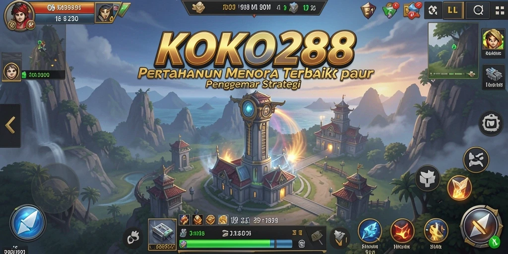 Tampilan gameplay KOKO288 yang menawan dalam pertahanan menara.