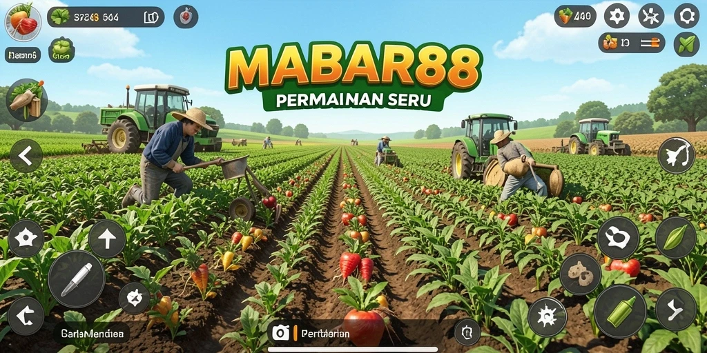 Screenshot MABAR88 menampilkan gameplay seru dalam bertani.