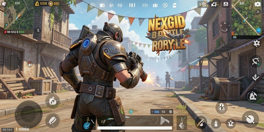 Tangkapan layar gameplay seru di NEXGID, menunjukkan aksi Battle Royale yang mendebarkan.