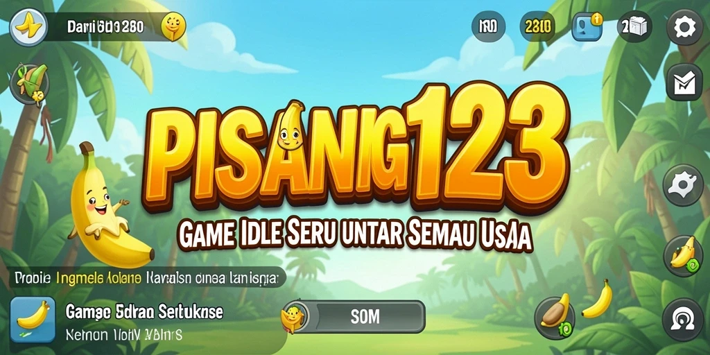 Screenshot menunjukkan gameplay santai PISANG123 dengan aktivitas pengumpulan pisang.