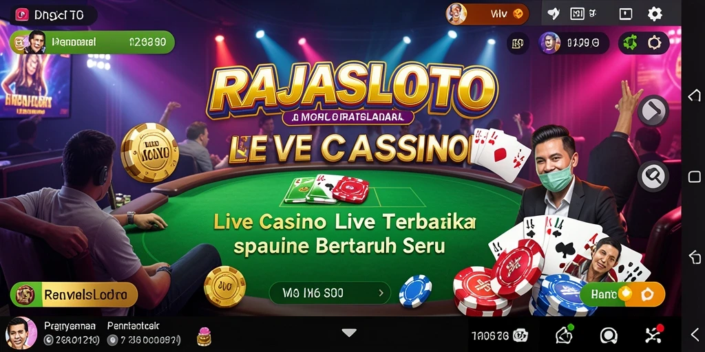Tampilan gameplay seru di RAJASLOTO dengan dealer langsung.