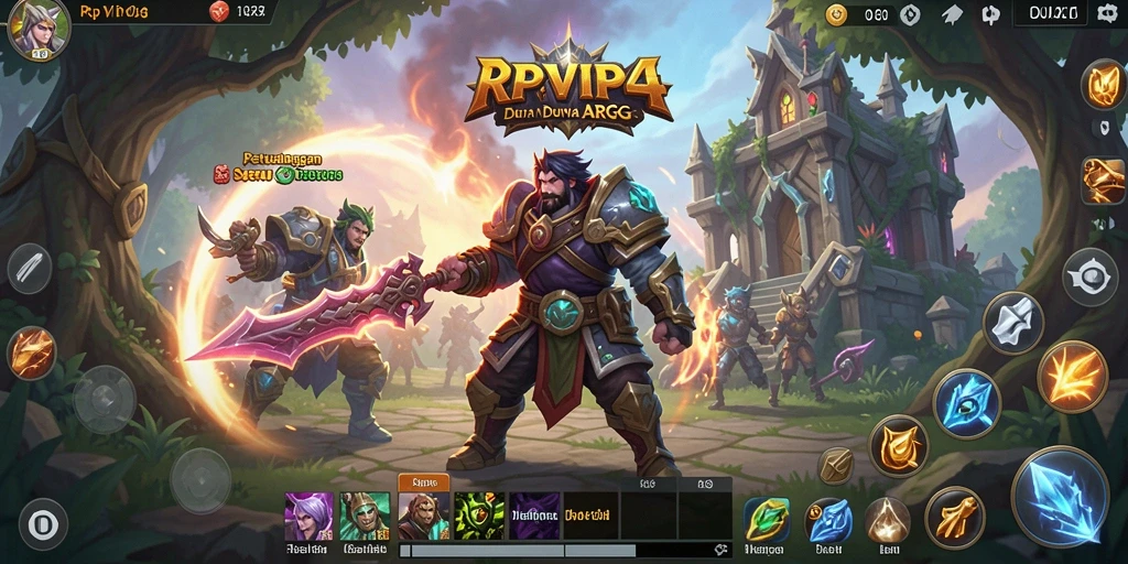 Tampilan permainan ARPG yang mendebarkan dan penuh aksi.