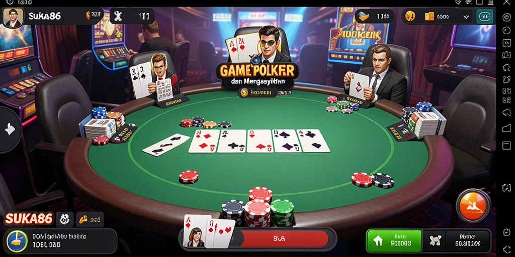 Tampilan gameplay seru dalam aplikasi Poker SUKA86.