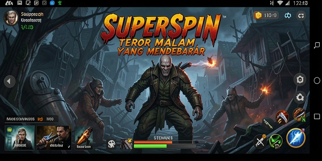 Gameplay menegangkan dari SUPERSPIN yang penuh dengan teror.