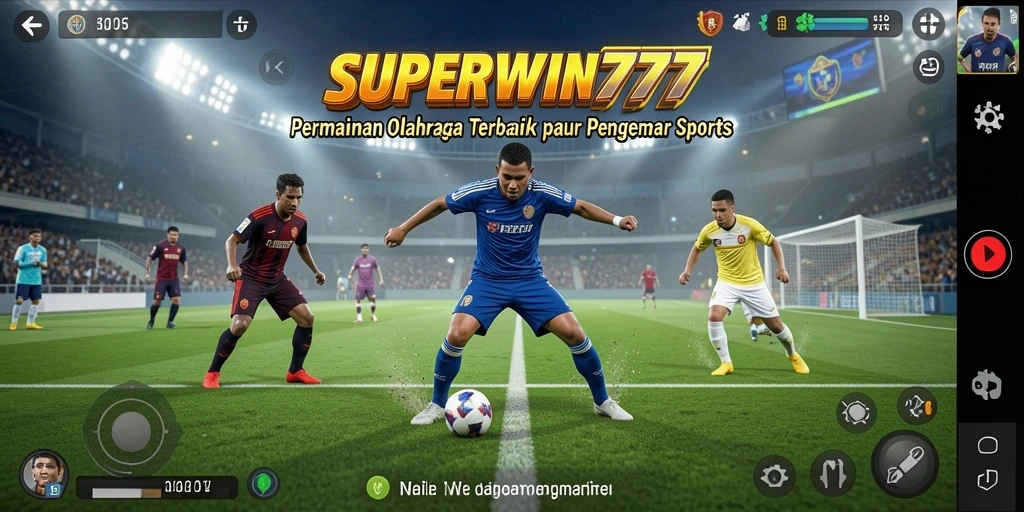 Screenshot utama SUPERWIN777 yang menunjukkan aksi seru dalam gameplay Sports.
