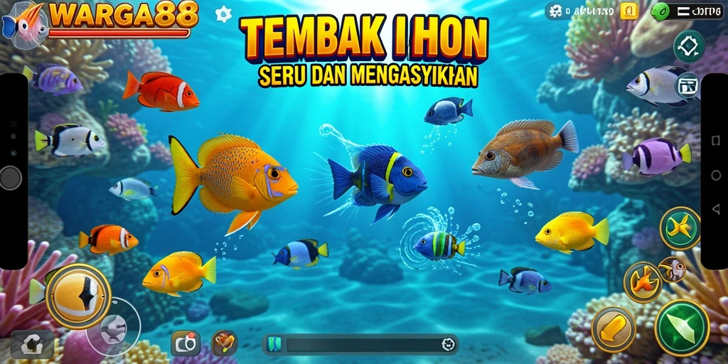 Tampilan menawan dari gameplay Tembak Ikan WARGA88.