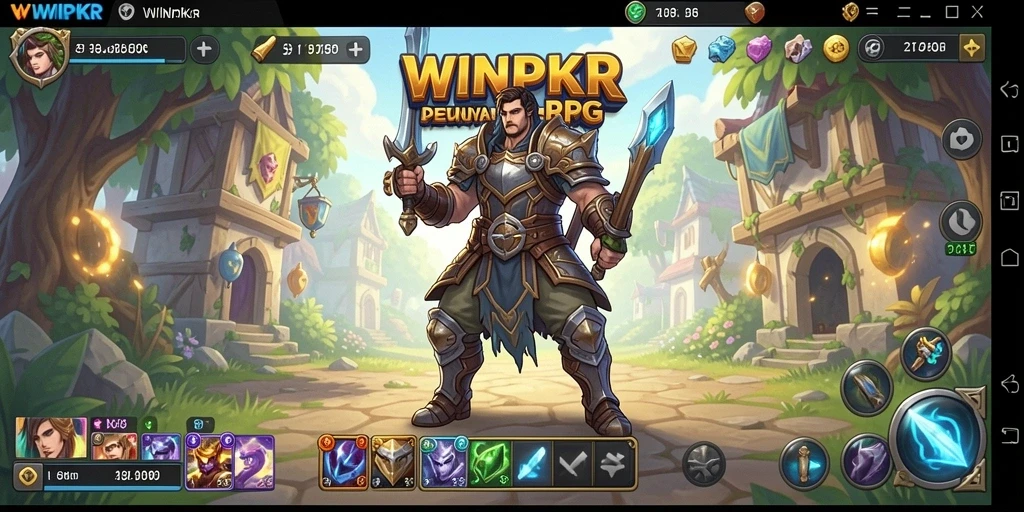 Tampilan gameplay seru di <strong>WINPKR</strong> dengan karakter yang berpetualang